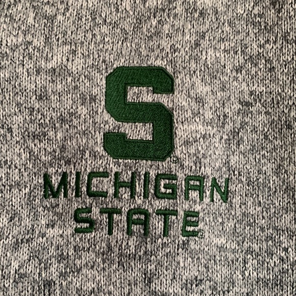 Men’s Michigan State, quarter zip sweater, medium - Picture 2 of 5